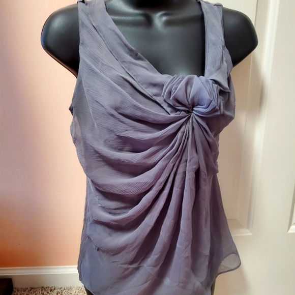 New York & Company Tops - New York & Company Sleeveless Ruched Chiffon Top